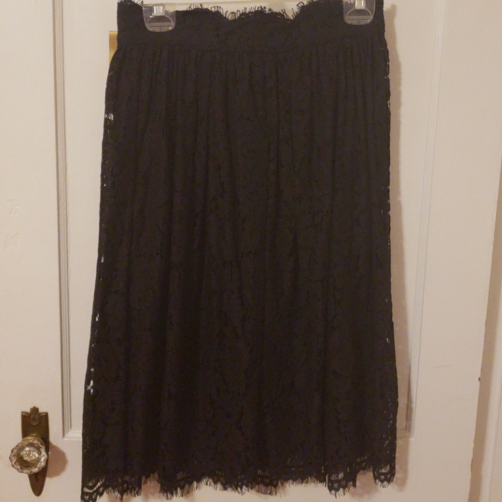 Francesca's Black Lace Skirt